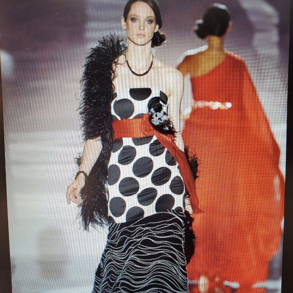 Sonia Pena Black White Polka Dot Mermaid Gown | Strapless Formal Dress w/ Bow